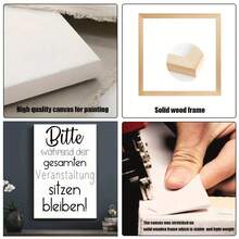 1 Funny "Please Remain Seated Throughout The Event" Art Font Canvas Print Posters, Modern Wall Arts Decoration Painting, Suitable For Living Room, Bedroom, Kitchen, Home Decoration, Room Decoration,Optional Frame