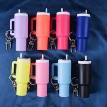 1pc/2pcs/3pcs/5pcs/8pcs Mini Insulated Cup Keychain Accessory, Cute Cup Key Pendant, Suitable For Women's Wallet, Handbag, Backpack, Mini Water Bottle, Street Style, Multi-Color, Keychain Pendant, Wallet Pendant, Cup, Bag Accessory - Multicolor - View 5