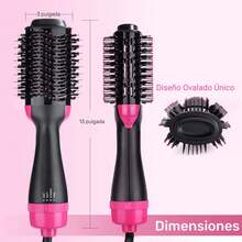 Cepillo Secador de Cabello Multifuncional, 4 en 1 Cepillo de Aire Caliente para Cabello y Voluminizador con Iones Negativos Antiencrespamiento para Secar, Alisar y Rizar | Cañón Cerámico de Titanio - Multicolor - Ver 10