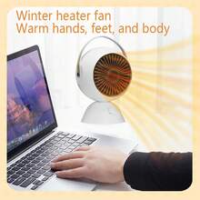 TENGKESi 1 Peça + Tipo de Plugue 220V 900W Aquecedor de Ar Quente Portátil Pequeno, Proteção Contra Superaquecimento, Proteção Contra Inclinação, Grade Anti-Escaldante, Sala de Estar, Escritório, Aquecedor para Ambiente, Ventilador Elétrico de Aquecimento de Ar Quente à Prova de Frio e Calor no Inverno