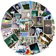 50 件 Acidic Dream Core 美学涂鸦趣味贴纸 美学装饰水瓶、安全帽、行李箱、自行车、滑板 - 彩色 - 查看 2