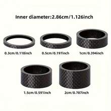 Dystans przedniego widelca do roweru górskiego szosowego z włókna węglowego 3/5/10/15/20 mm