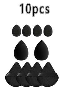 50件套化妆刷套装，混合化妆美容工具，包含：25支化妆刷、1个化妆包、5个美妆蛋、5个粉扑、5个迷你美妆蛋、5个迷你指套粉扑、1个发带、2个腕带、1个清洁工具。基础化妆刷，快速上妆，适合初学者和专业化妆师。化妆刷套装，化妆刷套装，化妆刷套装，全套化妆刷，化妆刷套装，全套化妆工具，化妆刷套装，化妆刷套装，化妆礼盒套装 - 黑色 - 查看 17