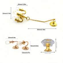 1 件/2 件微型 1：12 比例金属和水晶吊灯、水晶壁灯、悬挂式水晶灯，适用于娃娃屋客厅、卧室、厨房、墙壁、天花板装饰，迷人的娃娃屋水晶吊灯，揭开迷人的微观世界、生动的小世界，适合情人节、感恩节、复活节、圣诞节！ - 彩色 - 查看 8