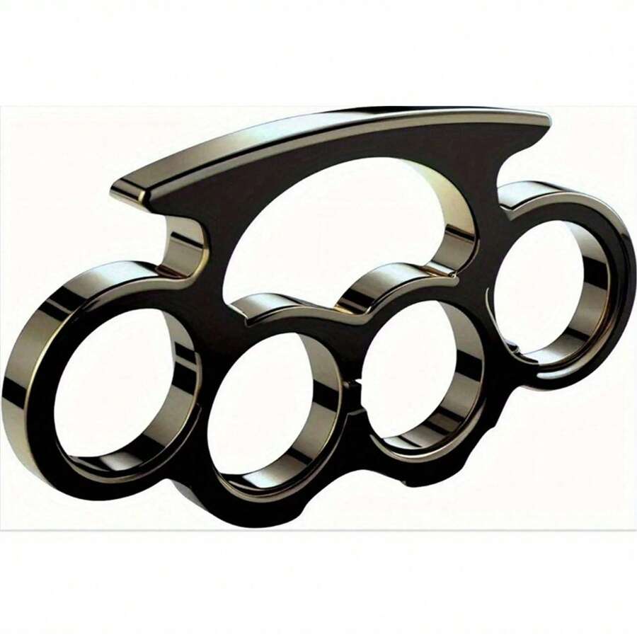 1 件 2D FLAT 'N Metallic Steel Knuckle Duster' 复古墙饰，铁艺，预钻孔，方便悬挂，多用途装饰牌匾和标志，英文文字，家居装饰 - 彩色 - 查看 1