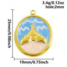 1pc/2pcs Luxury Delicate 304 Stainless Steel Electroplated Pendant Charms, Suitable For DIY Jewelry, Jewelry Making, Crafts - Ocean Life, Cherry, Flower Designs - Color - View 13