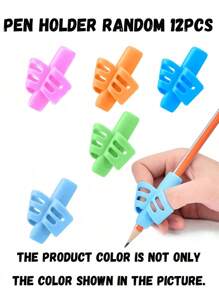 3 peças/6 peças/9 peças/10 peças/12 peças Conjunto de Suporte de Caneta de Cor Sólida para Crianças, Suporte de Caneta Corretor de Postura, Ferramenta de Assistência Especial de Escrita para Crianças em Idade Pré-Escolar que Estão Aprendendo a Escrever, Adequado para Aprendizado Diário e Trabalho de Escritório, Volta às Aulas, É um Presente Ideal para Crianças