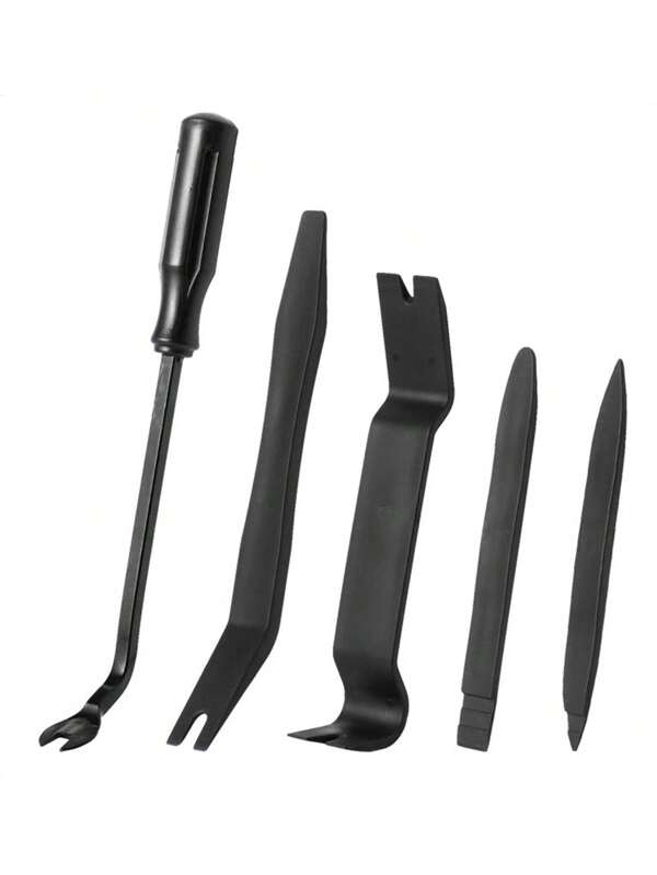 Trusă de scule pentru îndepărtarea ornamentelor auto, 5 buc., set de scule pentru îndepărtarea clemelor de fixare a panoului ușii auto, nituri de împingere auto, scule pentru interior de bord