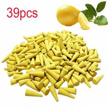 39/198/259 piezas Incienso en forma de cono con aroma a limón y amor, fragancia duradera para el hogar, la oficina, el estudio de yoga, efecto de humo romántico para el Día de San Valentín, artículo de cruzada, envío directo disponible