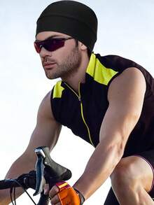 Unisex Plain Color Casual Multifunctional Skull Caps, Gifts Girlfriend, Black Summer Sportive Beanie Fitted Hat Modern Cap Men & Women, Stretchy Helmet Liner Hat, Biking Accessory Back To School, Vacation Accessories, Winter - 灰色 - 查看 3