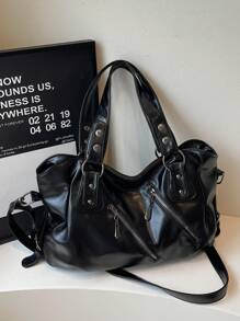 复古简约大容量时尚学生/办公室通勤手提包