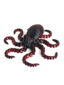 3D Printed Flexible Octopus, Laser Octopus Colorful Soft Creature, Freely Movable Joints, Creative Toy That Can Be Freely Shaped, Christmas New Year Character Gift, Desktop Decor Aquarium Landscape (Random Eyes) - Purple - View 15