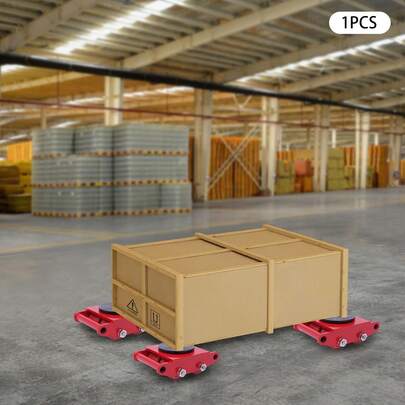 6Ton Machinery Mover Heavy Duty Machine Dolly Skate 4 Rollers With 360° Rotate Cap