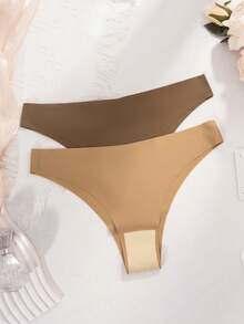 5 件装女士性感无缝比基尼内裤，舒适低腰内裤 - 彩色 - 查看 7