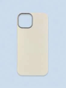 极简时尚白色、灰色、黑色仿皮纹理手机壳，防指纹、防水、防汗，超薄柔软触感，手机保护套，兼容三星、 17 Pro Max、13/14/15/16/16 Plus/16 Pro Max - 白色 - 查看 21