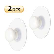 meike 2/4 件易于安装的木质墙钩，几何形状壁挂式挂钩，用于悬挂衣服、外套、帽子、围巾、浴室毛巾、橱柜门创意自粘式木质手柄，无需钻孔 - 白色 - 查看 15