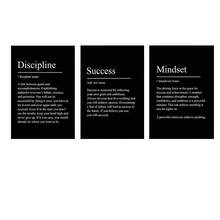 3pcs Quotes Modern Success And Discipline Wall Arts Canvas Posters, High Definition Printing Optional Frame, Inspirational Poster, Suitable For Living Room, Bedroom, Dining Room Home Decoration Hanging Paintings, Printed Materials, Room Corridor Decoration, Artwork, Ideal Gift For Friends - Black and White - View 13