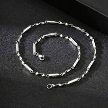 1 buc minimalist din oțel inoxidabil cu nod de bambus cruce de argint colier brățară bărbați bijuterii accesoriu