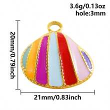 1pc/2pcs Luxury Delicate 304 Stainless Steel Electroplated Pendant Charms, Suitable For DIY Jewelry, Jewelry Making, Crafts - Ocean Life, Cherry, Flower Designs - Color - View 30