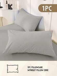 1 funda de almohada suave, funda de almohada de tamaño estándar, cierre de sobre, resistente a las arrugas, el desvanecimiento y las manchas, sin incluir el relleno de la almohada, decoración de otoño, decoración de habitación, de vuelta a la escuela, útiles escolares, blanco, rosa, negro, azul marino, beige, gris, verde, azul, verde