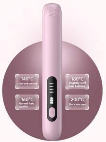 New USB Rechargeable Wireless Curling Iron, 2-In-1 Straightener & Curler, Portable Flat Iron, USB Charging Wireless Straightener With Type-C Port, Low Power Ceramic Curling Wand For Outdoor Use