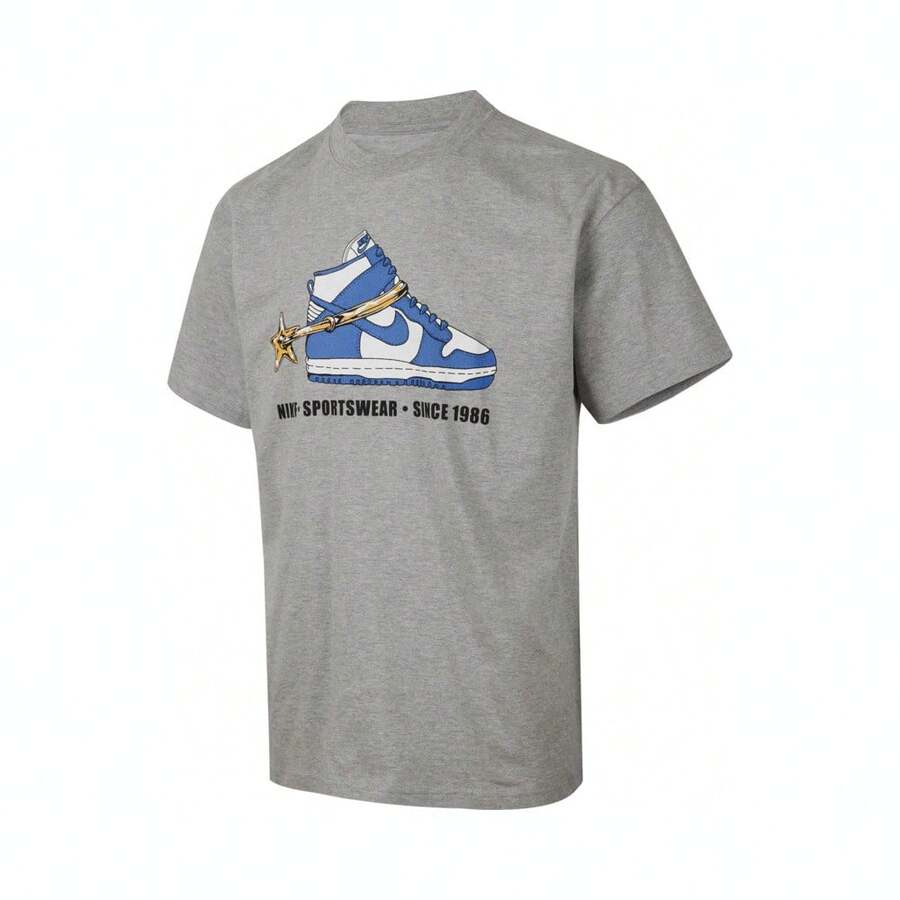 Nike 男式 AS U NSW TEE M90 OC VNTG 短袖 T 恤，针织圆领，THQ9274-063 - 黑色 - 查看 1