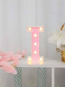 1 件 16 厘米/21 厘米 LED 字母灯，粉色闪烁字母灯，电池供电，房间装饰夜灯，桌面中心装饰，用于卧室、家庭、生日派对装饰、夜间婚礼、生日、圣诞灯、女孩礼物、儿童房装饰、婴儿房装饰、迎婴派对、情人节装饰 - 暖白光 - 查看 14