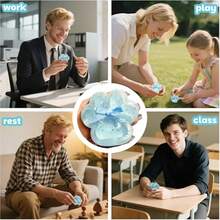 1个Taba巨型爪印慢回弹玩具，适合儿童和成人，猫爪造型，可缓解压力，超柔软挤压解压玩具，粘性慢回弹玩具，适合成人生日派对礼物、万圣节派对礼品袋填充物，包装袋随机发货 - 彩色 - 查看 6