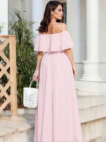 Women Maxi Dresses - Baby Pink - View 4