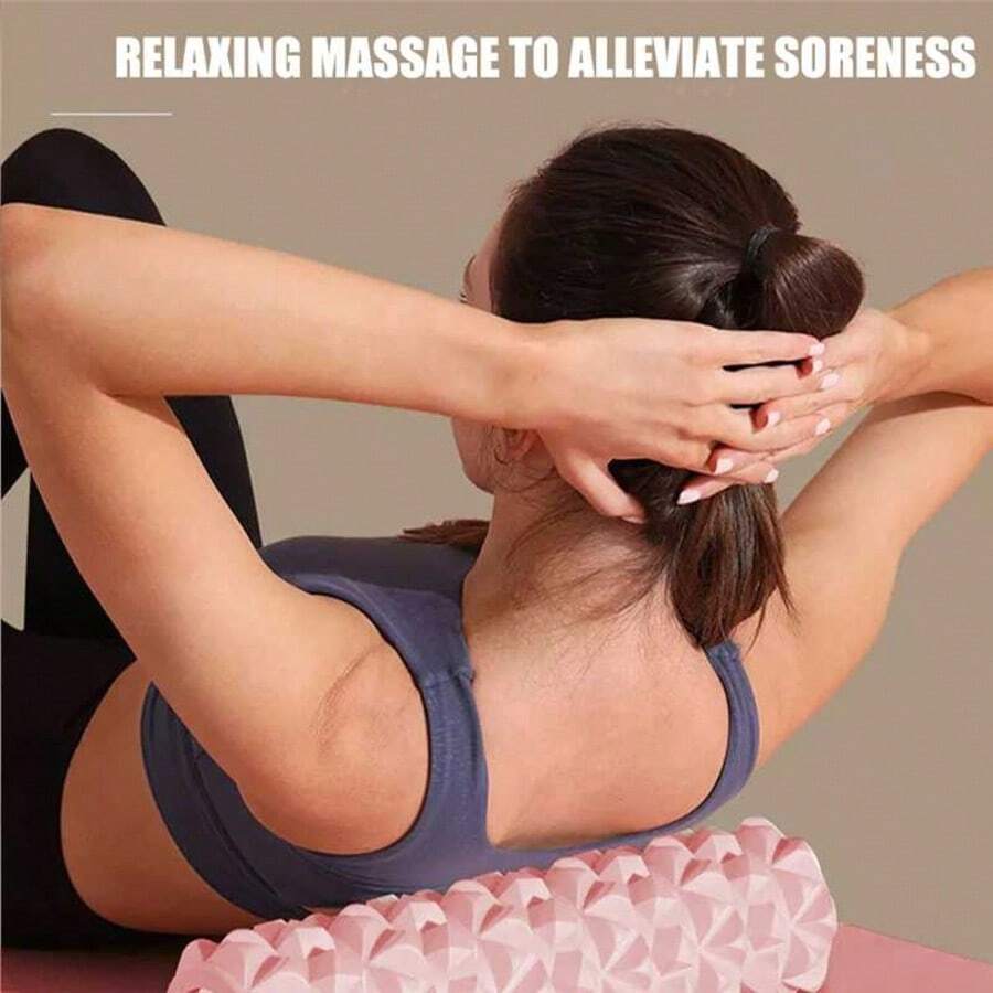 EVA Foam Roller Set: Deep Tissue Massage, Yoga & Pilates Training – Hexagonal Rollers And Massage Ball For Muscle Relief & Home Workouts