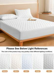 1件纯色床笠，床上用品，床笠，床垫套，柔软舒适的卧室床上用品，亲肤床垫保护套，防尘防潮，多种颜色可选，超声波菱形图案床笠，适用于各种床型（单人床、双人床、大号床、特大号床），床上用品礼品，涤纶床笠