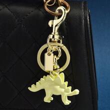 Vintage Creative Dinosaur Skeleton Keychain Colorful Pendant Fashion Bag Charm Ideal For Key Ring And Handbag Decoration IE5T - Silver - View 5