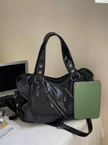 复古简约大容量时尚学生/办公室通勤手提包