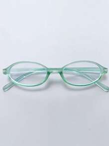 1pc Fashionable And Elegant Women Oval Eyeglasses Frame, Lightweight And Portable, Exquisite Design
