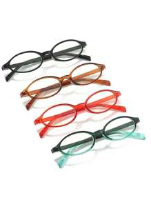 1pc Fashionable And Elegant Women Oval Eyeglasses Frame, Lightweight And Portable, Exquisite Design