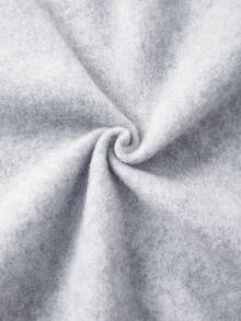 纽约字母复古做旧图案印花卫衣，女士毛绒加厚圆领卫衣，运动休闲卫衣，毛绒卫衣，秋冬卫衣，廓形剪裁。适合派对、运动、户外休闲等场合，秋冬女装 - 淺灰色 - 查看 6