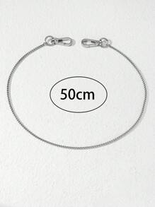 1 件时尚简约不锈钢裤链，适合青少年、休闲、户外、运动、度假、旅行、毕业礼物、生日、日常穿着