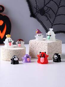 Joivida 1 Set Halloween Creative Ghost, Demon, Pumpkin, Witch Miniature Decorations, DIY Home Center Decor, Bedroom Cabinet Decor, Halloween Party Decoration, Halloween Holiday Gift Home Decor Halloween Decor Fall Decor Room Decor Autumn Decor