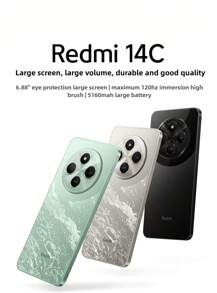 Xiaomi Redmi 14C Smartphone, Xiaomi Redmi 14C 4G LTE, Helio G81-Ultra Octa-Core Processor, 6GB+128GB Memory, 6.88" Large Screen, 13MP Triple Camera, 120Hz High Refresh Rate, 5160mAh High Capacity Battery, Long Lasting, Chinese Version Dual SIM, Supports English And Chinese