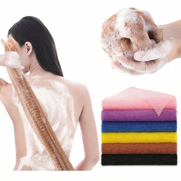 1 Stück Afrikanischer Netzschwamm, Afrikanischer Peeling-Netz Lange Afrikanischer Badeschwamm Waschlappen Dusch-Netz, Afrikanischer Körperpeeling-Netz, Premium Mesh Material, praktisches Handtuch-Design, Körperschwamm für glattere Haut für täglichen Gebrauch