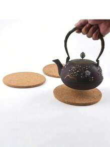 1 件加厚圆形软木三脚架 - 耐热餐具、炊具和植物垫，完美的家居装饰 - 适用于厨房台面和餐桌 - 彩色 - 查看 2