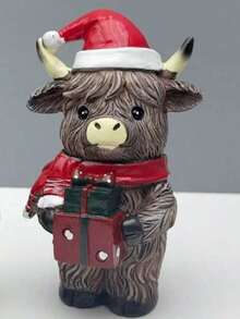 2pcs Highland Yak Resin Craft Decoration, Cross-Border Christmas Home, Garden, Desktop Decorations And Gifts - Multicolor - View 8