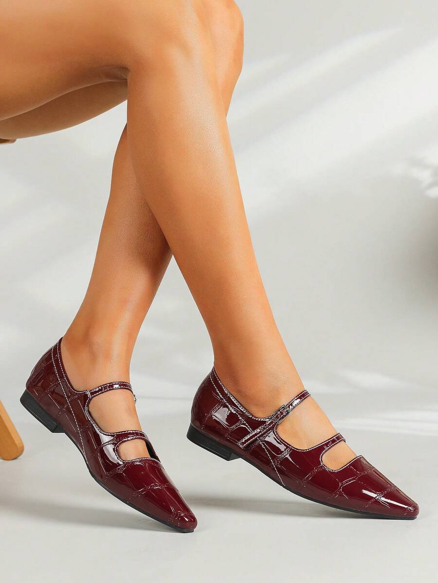 Women's Flat Loafers, Low Vamp, 2025 Spring/Summer New Versatile Casual Wear, Office Work Shoes, Soft Leather, Non-Slip Durable Soles, British Style, Plus Size 41-43