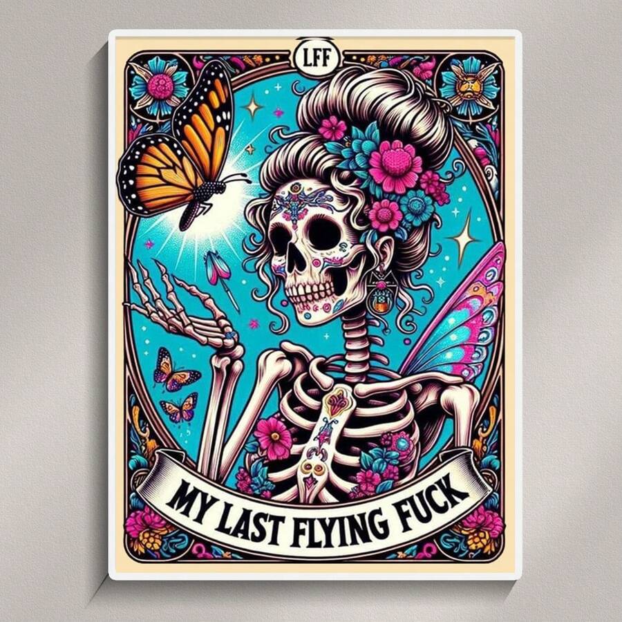 Skull Woman Diamond Art Kit For Adult Beginners, 5D DIY Full Round/Square Rhinestone Gem Art Crafts Painting For Home Wall Decoration 30x40cm/11.81x15.75inch - Square Drill - 查看 1