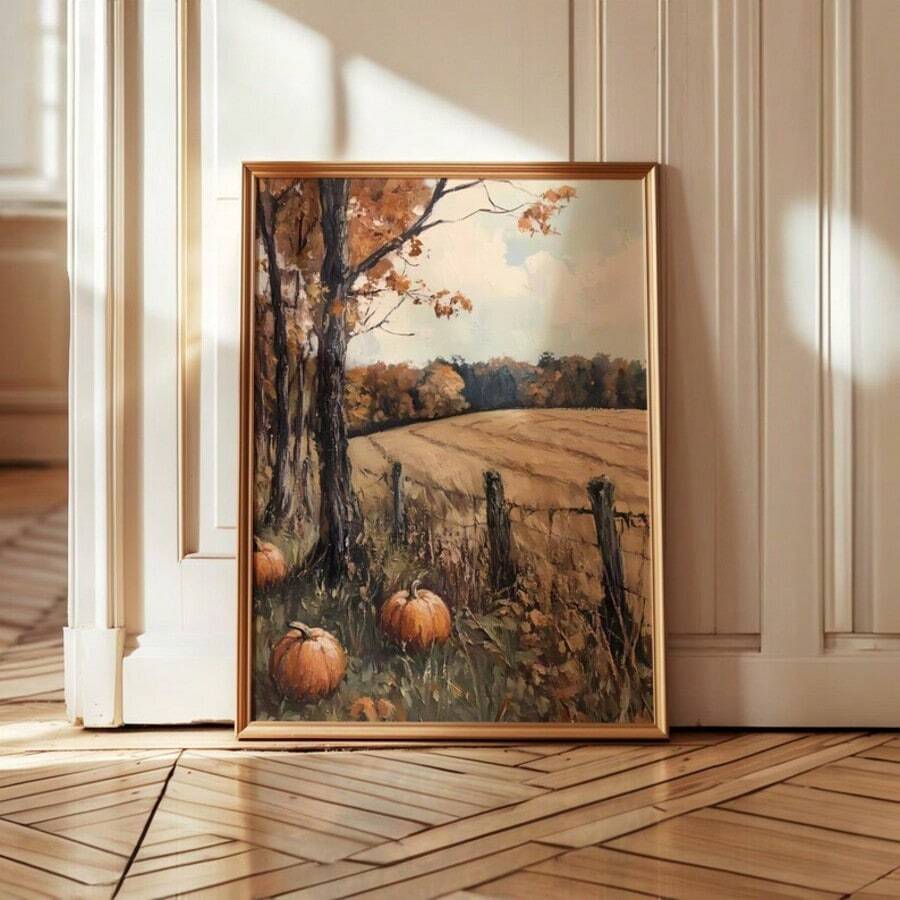 1pc Rustic Fall Landscape Wall Art Picture Country Farmhouse Prints ...