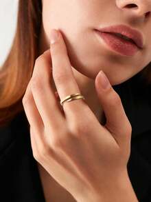 Milacolato 14K Gold Filled Rings For Women - Non Tarnish Gold Wedding Bands | Waterproof Stackable Thumb Rings | Open Twist Adjustable Rings Size 5 To 10 - Nhiều màu - Xem 3