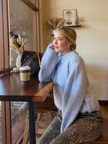 Women's Autumn/Winter New French Romantic Elegant Casual Loose Knit Sweater Top