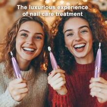 طقم مانيكير كهربائي قابل للشحن عبر USB، يأتي مع 20 رأس تلميع - مقص أظافر وقدم كهربائي محمول، خالي من الروائح، ببطارية ليثيوم، يشمل ملف أظافر وعصا دفع كيراتين، مناسب للاستخدام المنزلي والصالون، مبرد أظافر كامل الأوتوماتيكية، مبرد قدم احترافي، يمكن تجليخ الأظافر في المنزل