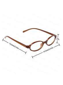 1pc Fashionable And Elegant Women Oval Eyeglasses Frame, Lightweight And Portable, Exquisite Design