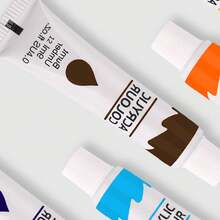 Acrylic Paint Set, Multi-Color Versatile Painting Paints, 12/18/24-Color Professional Art Paint Set. Each Bottle Contains 12ml/0.4 Ounces-Suitable For Artists, Students, Crafts, DIY Wall And Clothing Painting! Back-To-School Season, School Supplies - 套裝 - 查看 6